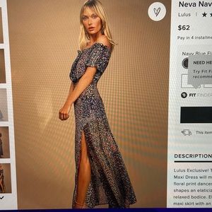 Lulus off the shoulder floral maxi dress with slit